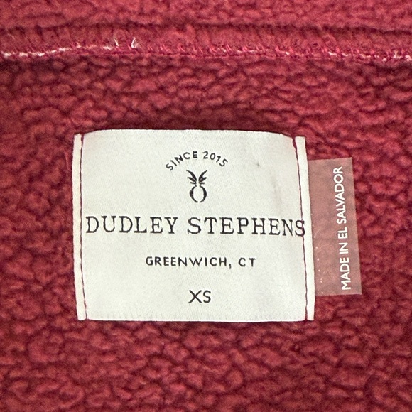 Dudley Stephens Hartley Pullover Burgundy Sherpa Fleece XS - Picture 4 of 7